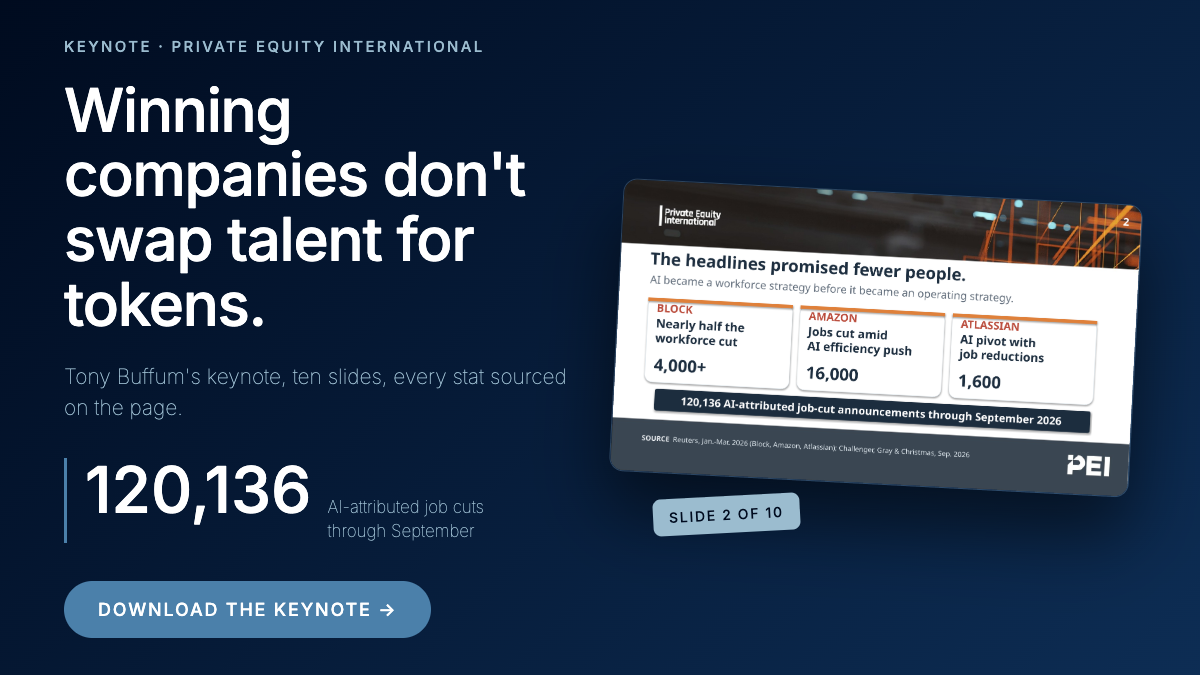 Keynote card: Winning companies don't swap talent for tokens. Download the keynote.