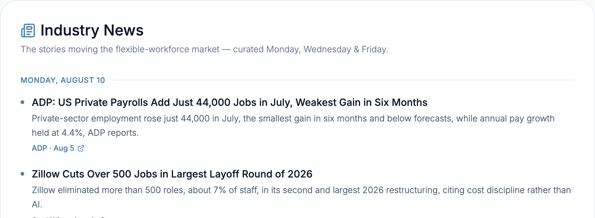Human Cloud Industry News feed