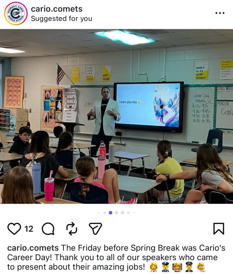 Tony Buffum at Career Day